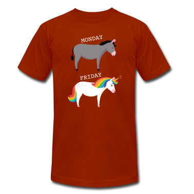 Einhörner T-Shirt - Monday - Friday | Donkey - Unicorn