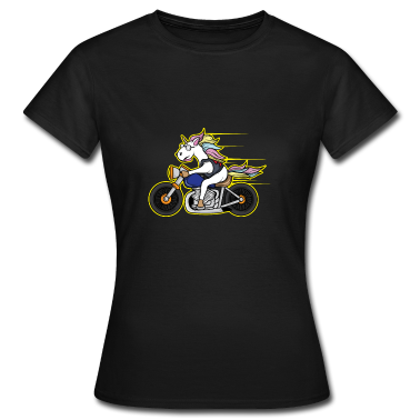 Einhörner T-Shirt - Einhorn Chopper Rocker Lederjacke Club Geschenk