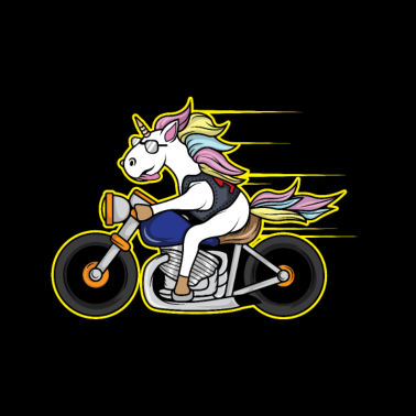 Motiv Einhorn Chopper Rocker Lederjacke Club Geschenk