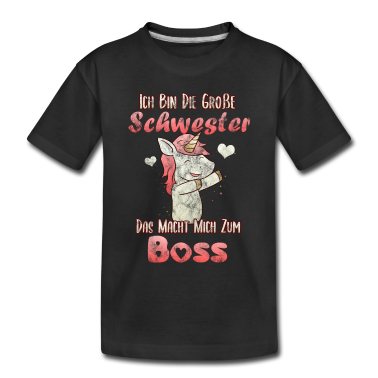 Einhörner T-Shirt - Ich Bin Große Schwester Einhorn