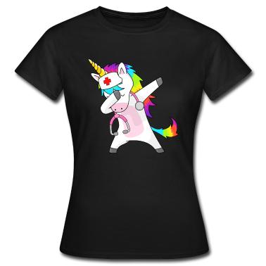 Einhörner T-Shirt - Dabbing Nurse Unicorn