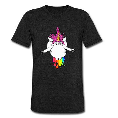 Einhörner T-Shirt - Einhorn kotzt Regenbogen Kotze