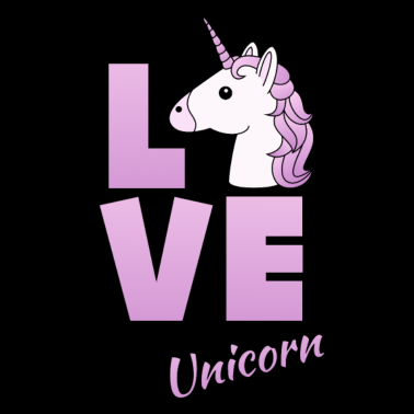 Motiv Love Logo Einhorn Unicorn