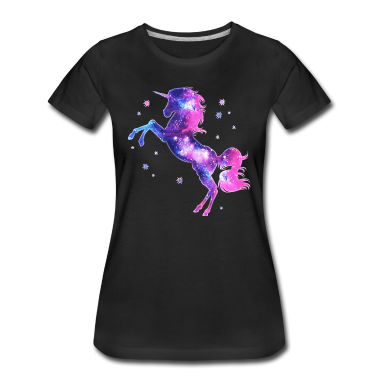 Einhörner T-Shirt - Einhorn unicorn Sterne Fantasy galaxy Universum