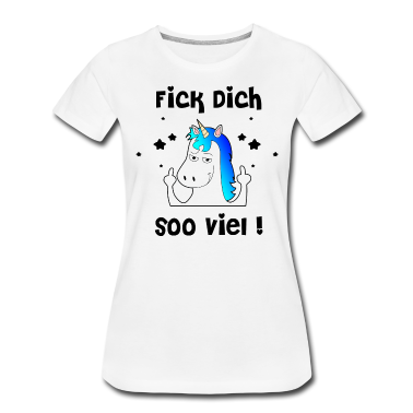 Einhörner T-Shirt - Einhorn Fick Dich Lustig Geek Provokant Geschenk
