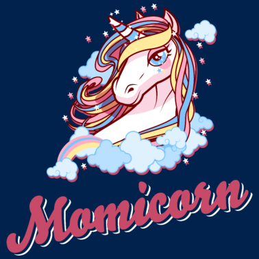 Motiv MOMICORN lustiges Einhorn Mutter Geschenk Mama