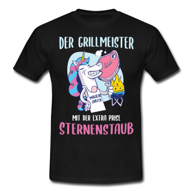 Einhörner T-Shirt - Grillmeister Einhorn Spruch Grillen Geschenkidee