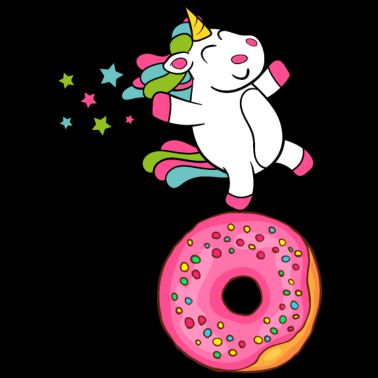 Motiv Einhorn Einhörner Donuts Confiserie Cookie Kuchen