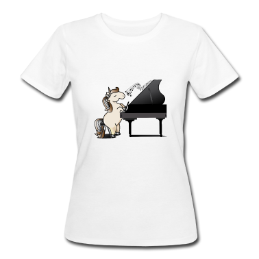 Einhörner T-Shirt - Einhorn spielt Klavier