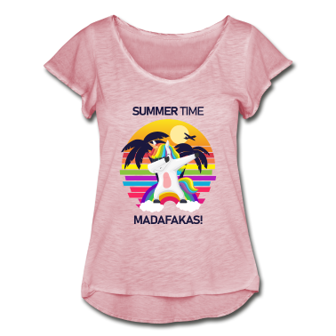 Einhörner T-Shirt - Einhorn Sommer Zeit Pew Pew Madafakas
