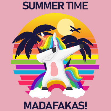 Motiv Einhorn Sommer Zeit Pew Pew Madafakas