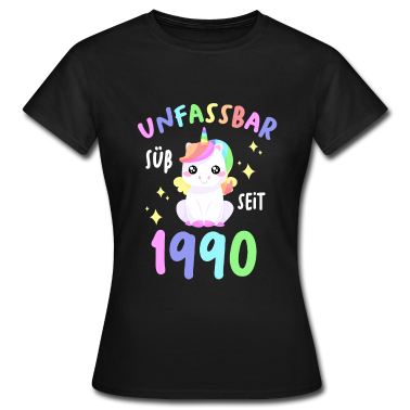 Einhörner T-Shirt - 31. Geburtsatg Damen 1990 Kinder Einhorn Geschenk