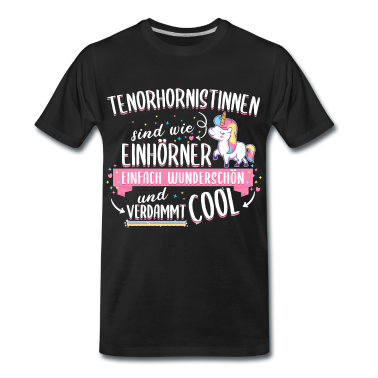 Einhörner T-Shirt - Tenorhorn Tenorhornistin Einhorn Instrument Spruch