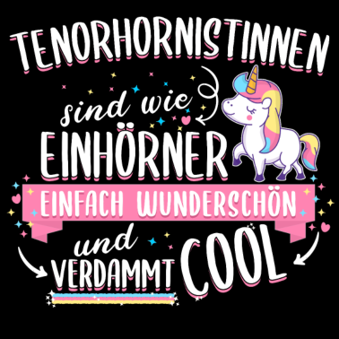 Motiv Tenorhorn Tenorhornistin Einhorn Instrument Spruch