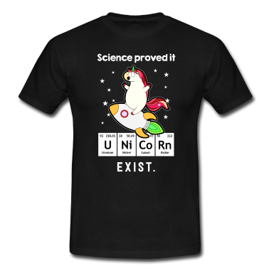Einhörner T-Shirt - Einhorn Chemie Periodensystem Wissenschaft Rakete
