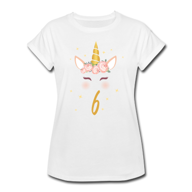 Einhörner T-Shirt - Geburtstagsshirt 6. Geburtstag Einhorn Geschenk