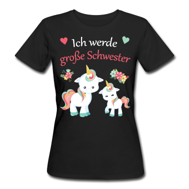 Einhörner T-Shirt - Ich werde Große Schwester Geschenk Für Mädchen