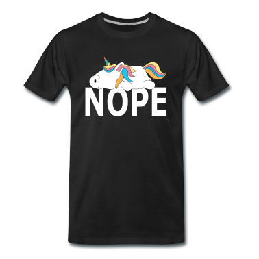 Einhörner T-Shirt - Faules Einhorn Nope Baby Lustiger Spruch