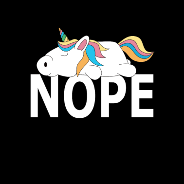 Motiv Faules Einhorn Nope Baby Lustiger Spruch