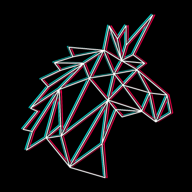 Motiv Einhorn Verbuggt