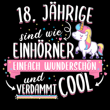 Motiv Geburtstag 18 Geburtstag Einhorn Spruch Party