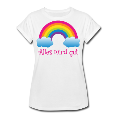 Einhörner T-Shirt - Regenbogen Spruch Alles wird gut