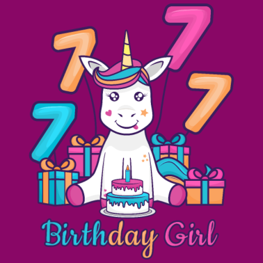 Motiv 7. Geburtstag Einhorn Geschenk für Mädchen Tochter