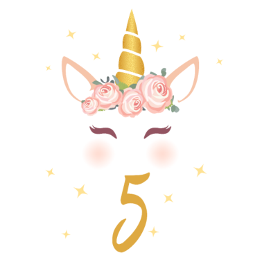 Motiv Geburtstagsshirt 5. Geburtstag Einhorn Geschenk