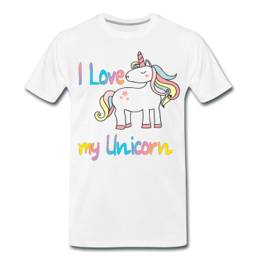 Einhörner T-Shirt - Ich liebe mein Einhorn