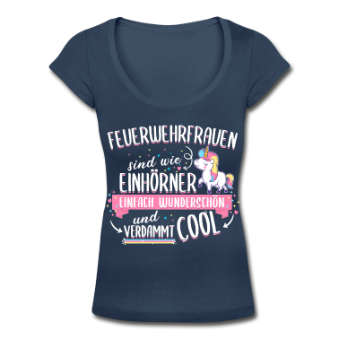 Einhörner T-Shirt - Feuerwehrfrau Feuerwehr Einhorn Beruf Spruch