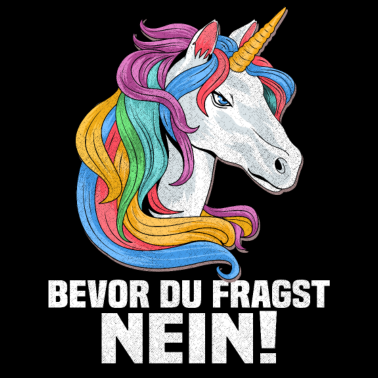 Motiv Bevor Du Fragst Nein Solo Einhorn Flirten Singel