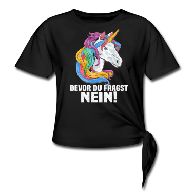 Einhörner T-Shirt - Bevor Du Fragst Nein Solo Einhorn Flirten Singel