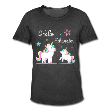Einhörner T-Shirt - Große Schwester, Süsse Elefanten Geschwister
