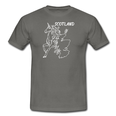Einhörner T-Shirt - Schottland Land Karte und Einhorn