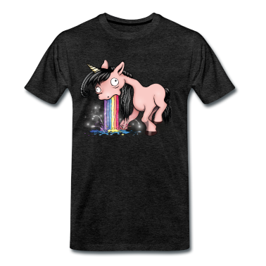 Einhörner T-Shirt - Kotzendes Einhorn Regenbogen