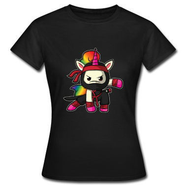 Einhörner T-Shirt - Einhorn Ninja Unicorn Samurai Kämpfer Geschenkidee