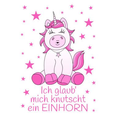 Motiv Einhorn pink Ich glaub mich knutscht ein Einhorn