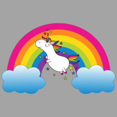 Motiv Regenbogen mit Einhorn