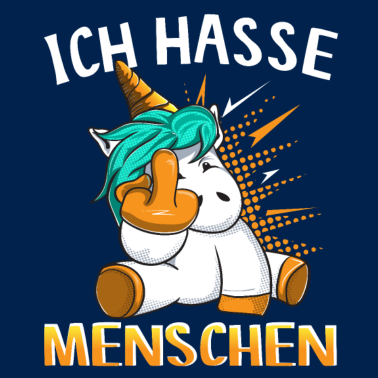 Motiv Ich hasse Menschen Einhorn