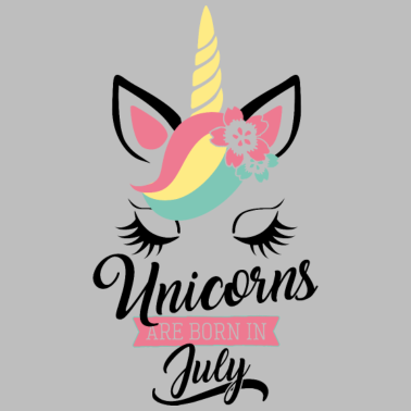 Motiv unicorns are born in july - Geburtstag - Einhorn