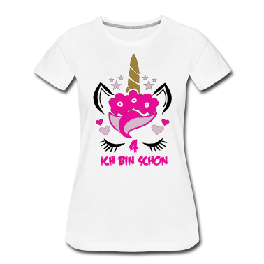 Einhörner T-Shirt - Einhorn - Ich bin schon 4 - Geburtstag 4 Jahre