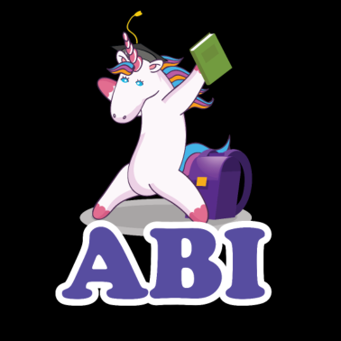 Motiv Einhorn in Schule mit ABI