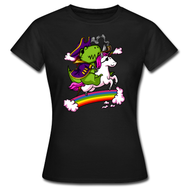 Einhörner T-Shirt - T-Rex Dinosaurier-Pirat, der Einhorn reitet