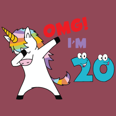 Motiv Einhorn Unicorn 20. Geburtstag Tochter Design