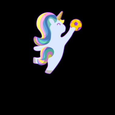 Motiv Einhorn spielt Handball Geschenk