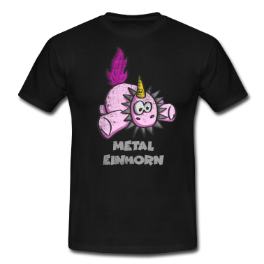 Einhörner T-Shirt - Einhorn Metal