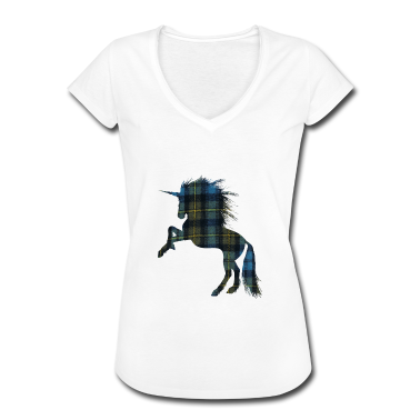 Einhörner T-Shirt - Tartan-T-Shirt für das stolze schottische Einhorn-