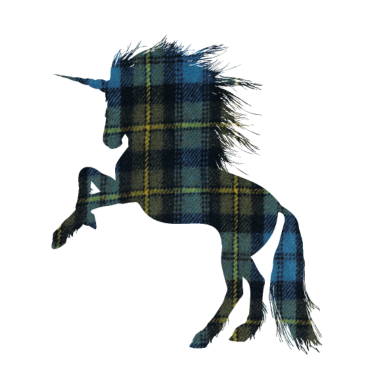 Motiv Tartan-T-Shirt für das stolze schottische Einhorn-