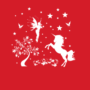 Motiv Einhorn Fee Bezauberndes Märchen Motiv Mädchen