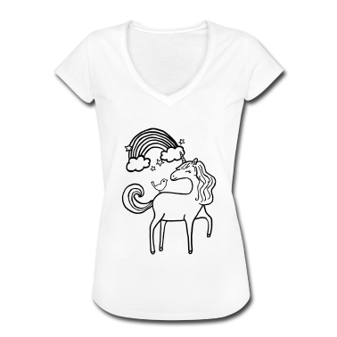 Einhörner T-Shirt - Einhorn Vogel Regenbogen